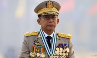 Thống tướng Min Aung Hlaing, người đứng đầu chính quyền quân sự Myanmar. (Ảnh: Reuters)