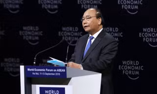 Thủ tướng Nguyễn Xuân Phúc phát biểu tại phiên khai mạc toàn thể WEF