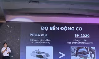 CEO Pega Đoàn Linh so sánh mẫu xe điện eSH của công ty với mẫu xe Honda SH tại lễ ra mắt ngày 11/1