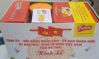 Suất quà tặng gia đình người có công dịp 27/7 vừa qua ở Hà Tĩnh 