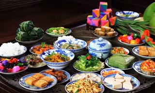 Mâm cỗ cúng Rằm tháng Giêng tùy theo điều kiện từng gia đình để thực hiện. Ảnh minh họa
