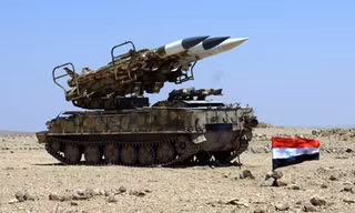 Tên lửa phòng không Syria gần khu vực biên giới với Thổ Nhĩ Kỳ. Ảnh: Southfront.
