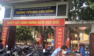 Trường tiểu học Sơn Đồng, huyện Hoài Đức-Hà Nội, nơi xảy ra chuyện lùm xùm lạm thu.