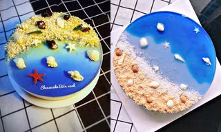 Bạn đã thử làm cheesecake biển xanh - món bánh cực xinh khiến hội yêu biển thích mê?