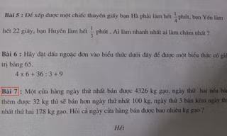 Phụ huynh choáng với đề toán... ‘tự đoán’