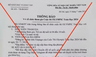 Cảnh báo giả mạo văn bản của Bộ GD&ĐT về cuộc thi Olympic Toán học 2024