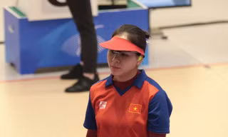 Trịnh Thu Vinh buồn bã vì chưa có huy chương ở Asiad 19 (ảnh Lượng Bùi)