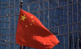 Quốc kỳ Trung Quốc tại Bắc Kinh. (Ảnh: Reuters)