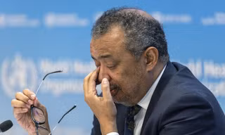 Tổng giám đốc WHO Tedros Adhanom Ghebreyesus trong cuộc họp báo ngày 15/12
