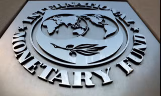 Logo của IMF. (Ảnh: Reuters)