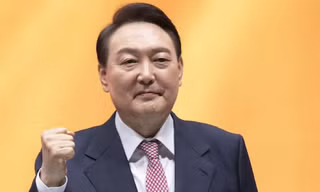 Tổng thống đắc cử Hàn Quốc Yoon Suk-yeol. (Ảnh: Bloomberg)