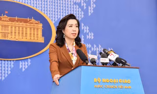 Người phát ngôn Bộ Ngoại giao Lê Thị Thu Hằng. (Ảnh: Mofa)