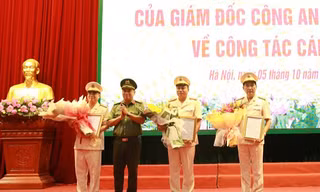 Công an Hà Nội điều động, bổ nhiệm nhiều lãnh đạo cấp phòng và huyện