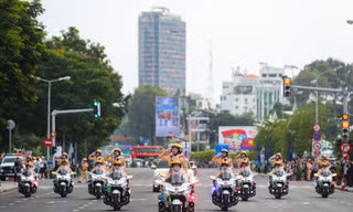 Mãn nhãn hình ảnh tổng duyệt chương trình Vinh quang Công an Nhân dân Việt Nam