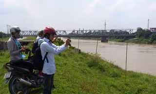 Cầu Đuống - nơi bà Hiền bị chồng nhẫn tâm ném xuống sông. Ảnh: Tuấn Nguyễn