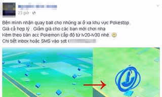 Nở rộ dịch vụ 'cày' thuê Pokemon Go với giá từ 3.000 đồng