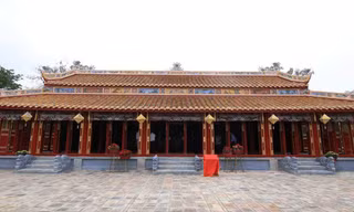Di tích Triệu Tổ miếu nhìn từ bên ngoài sau khi hoàn thành trùng tu.
