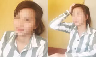 Bùi Thị Thu Hoài trong trại giam.