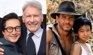 Quan Kế Huy xúc động hội ngộ thần tượng Harrison Ford trên thảm đỏ Indiana Jones 5