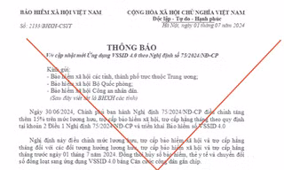 Cảnh báo về việc giả mạo văn bản của BHXH Việt Nam cài ứng dụng VssID 4.0