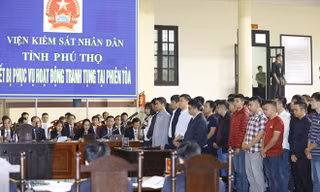 Các bị cáo tại tòa