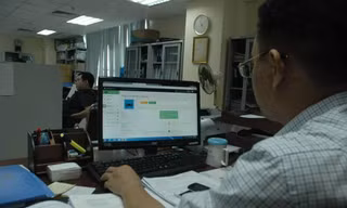 Giám sát hành trình phương tiện vận tải tại Tổng cục Đường bộ.