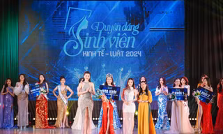 Nữ sinh khoa Luật đăng quang 'Duyên dáng sinh viên Kinh tế - Luật' 2024