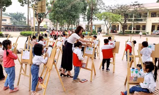 Giờ học ngoài lớp của học sinh tiểu học