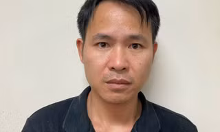 Đối tượng Dũng tại Cơ quan Công an.
