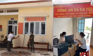 Hai trụ sở xã bị tấn công được sửa chữa, phục vụ dân trở lại