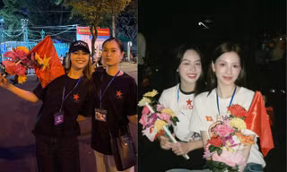 Lan Ngọc, Lâm Vỹ Dạ, Tiểu Vy, Thanh Thủy tham gia cùng đoàn diễu binh, diễu hành
