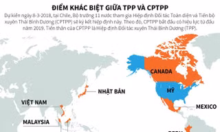 [Infographics] Những điểm khác biệt giữa TPP và CPTPP