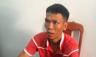 Nghi phạm Nguyễn Quý tại cơ quan công an