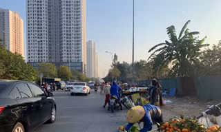 Tiểu thương lo mất Tết, lập chợ cóc tại công viên Hà Đông