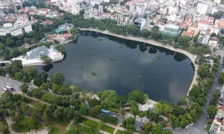 Toàn cảnh hồ Thiền Quang với 4 không gian mở sắp hoàn thiện