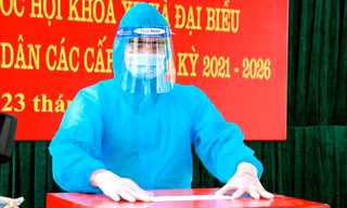 Vĩnh Phúc diễn tập tổ chức bầu cử cho công dân cách ly