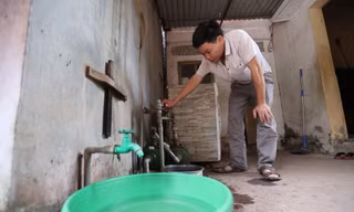 Người dân ngoại thành Sóc Sơn đa phần vẫn sinh hoạt bằng nguồn nước giếng khoan không đảm bảo