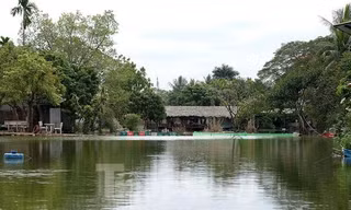 Hồ câu Xuân Quế. Ảnh: Hoàng Mạnh Thắng