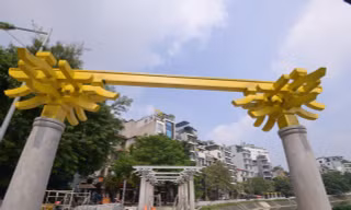 Cận cảnh phố đi bộ quanh hồ Ngọc Khánh sắp đi vào hoạt động