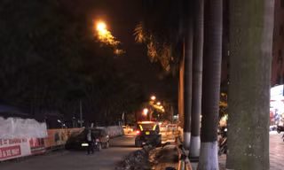 Hiện trường sửa chữa, đào đường vào KĐT Đại Thanh
