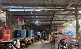 Khu dự trữ xăng dầu bị phát hiện. Ảnh: QLTT Hà Nội