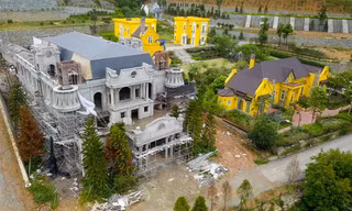 Hoàng Lê Gia Garden - tổ hợp công trình hoành tráng "xẻ thịt" đất rừng Sóc Sơn được lui thời hạn cưỡng chế.