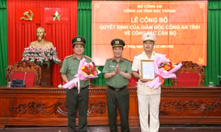 Điều động, bổ nhiệm cán bộ chủ chốt công an 4 tỉnh