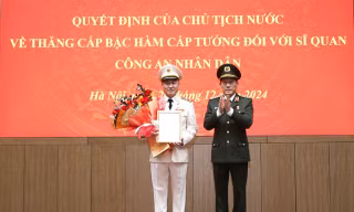 Thứ trưởng Bộ Công an Nguyễn Ngọc Lâm được thăng cấp bậc hàm Trung tướng 
