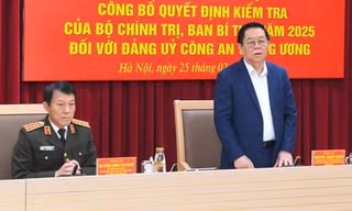 Công bố Quyết định kiểm tra năm 2025 đối với Đảng ủy Công an Trung ương