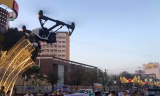 Dùng flycam tác nghiệp tại Việt dã Tiền Phong 2016