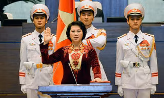 Bà Nguyễn Thị Kim Ngân tuyên thệ nhậm chức vào 5 năm trước, trở thành nữ Chủ tịch Quốc hội đầu tiên trong lịch sử Quốc hội Việt Nam.