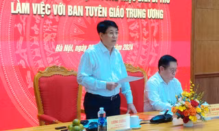 Thường trực Ban Bí thư Lương Cường làm việc với Ban Tuyên giáo Trung ương 