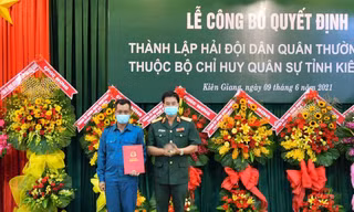 Công bố quyết định thành lập Hải đội Dân quân thường trực tỉnh Kiên Giang
