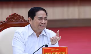 Hình ảnh Thủ tướng Phạm Minh Chính làm việc với lãnh đạo tỉnh Kiên Giang